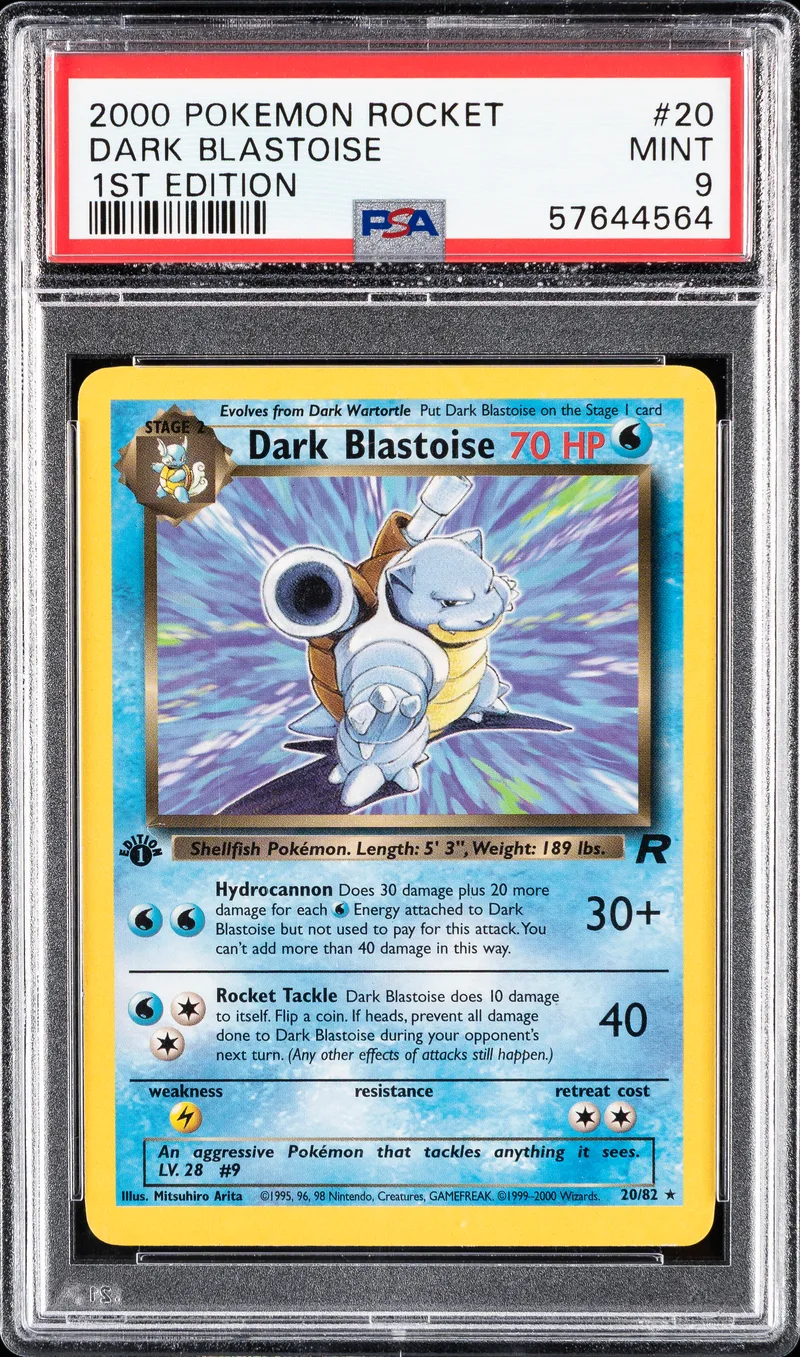 Dark Blastoise 1st Ed. PSA 9